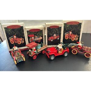 Hallmark Santa Claus Christmas Ornament Lot of  4 with Original Boxes Vintage